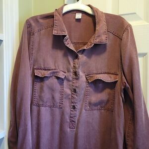 Pink Button-Up Shirt Dress